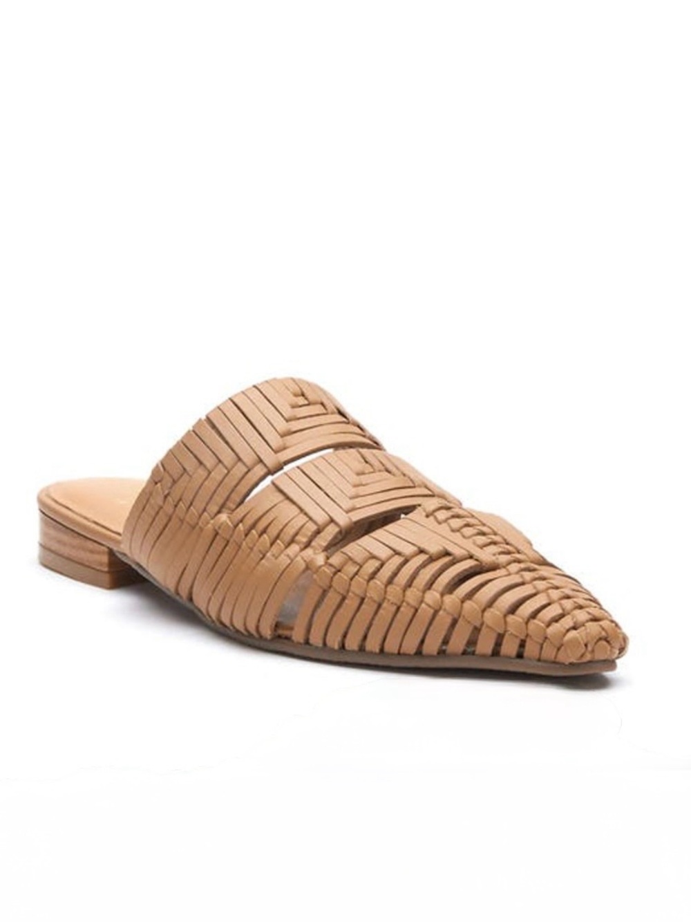 Matisse Anthropologie East End Leather Mules Woven Pointed Toe Flats Sz 7 NWT
